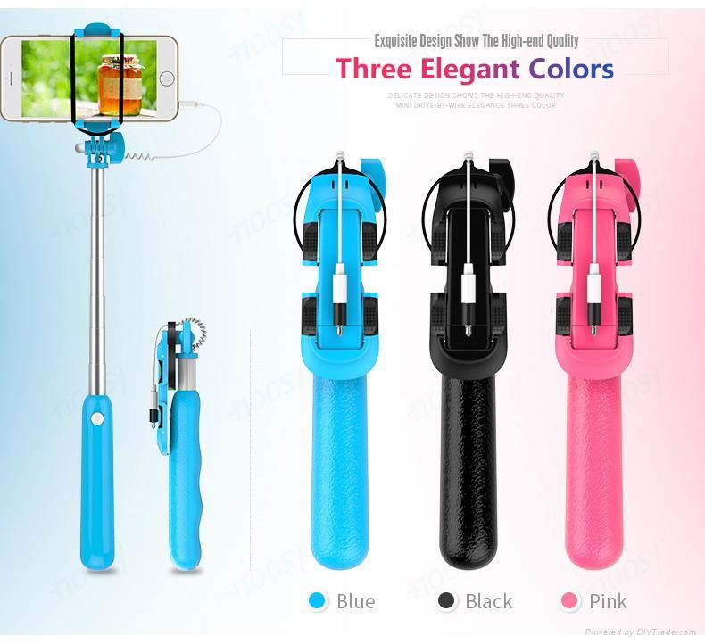 NOOSY Private Tooling Mini Cable Selfie Stick Monopod 5