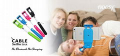 Foldable Selfie Stick Wired Selfie Stick