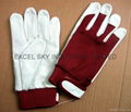 Pig grain leather mechanic gloves 1