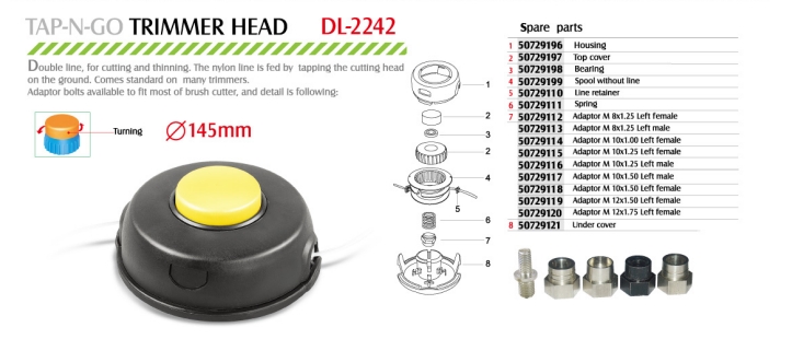 DL-2242 TAP-N-GO  T45 head trimmer  2