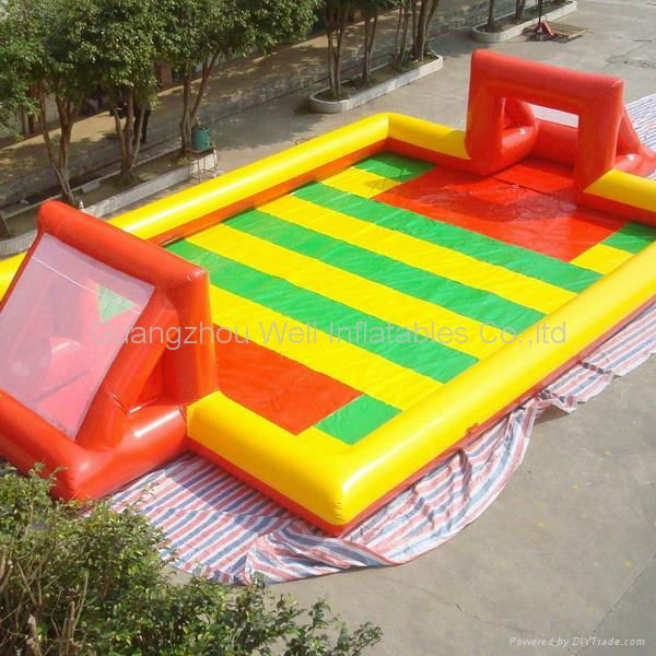 inflatable football field/ inflatable soccer field/ soap water soccer field