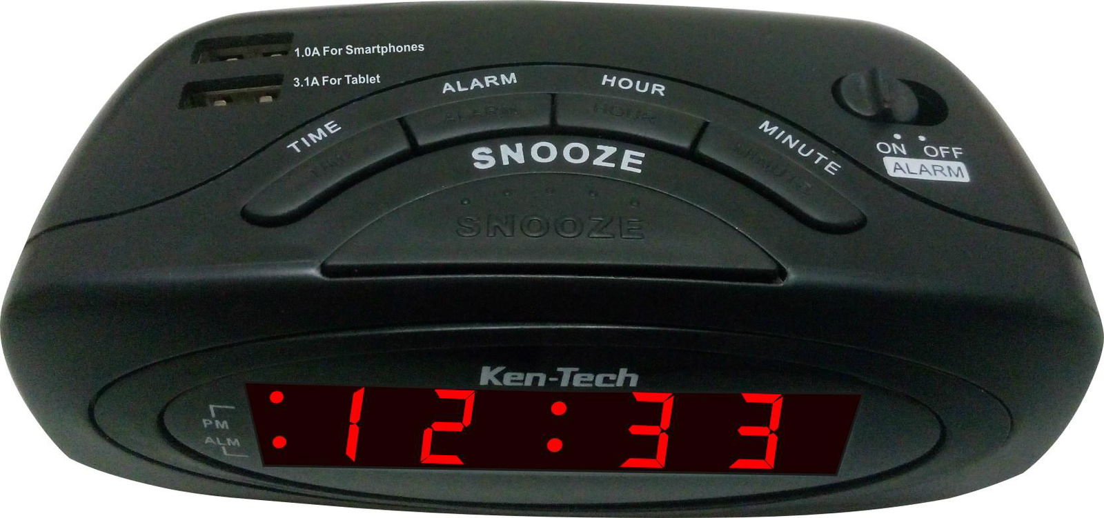 Alarm Clock with USB Charger