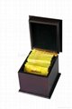 Mini Black Wooden Tea Gift Boxes Pocket