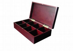 Black Solid Wooden Tea Bags Box and Organizer