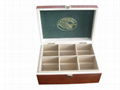  Hot Compartments Wooden Tea Box