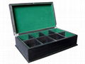 Black Wiped Wooden Tea Chest Box and Display Holder