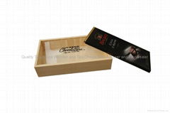 Finest Chocolate Wooden Packaging Box with Glass Window