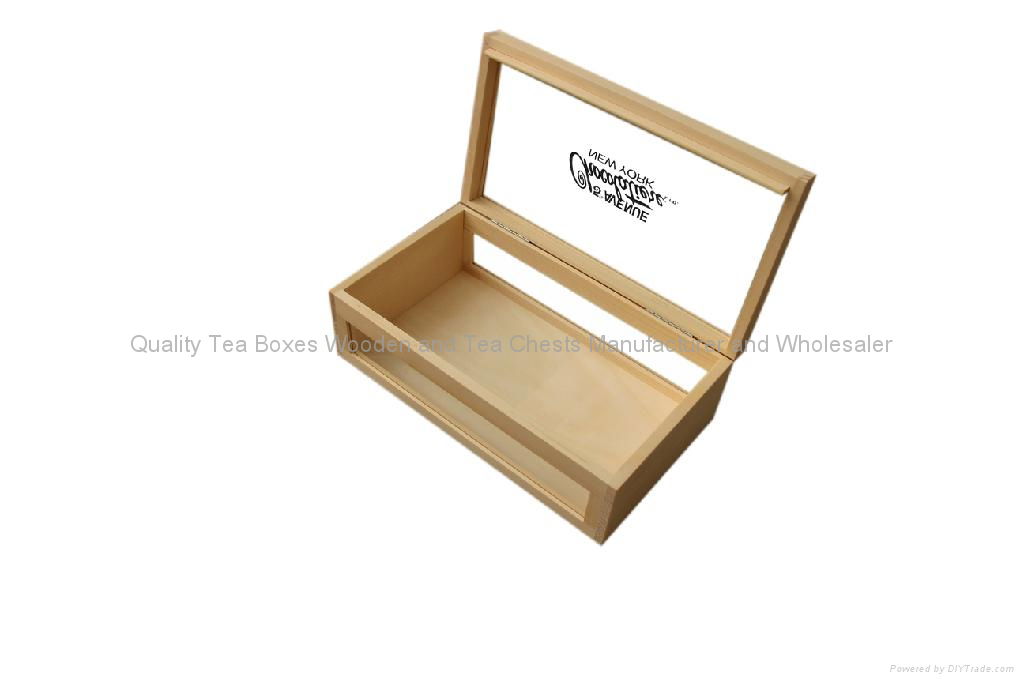 Smoothy Wooden Chocolate Gift Box with Glass Window 3