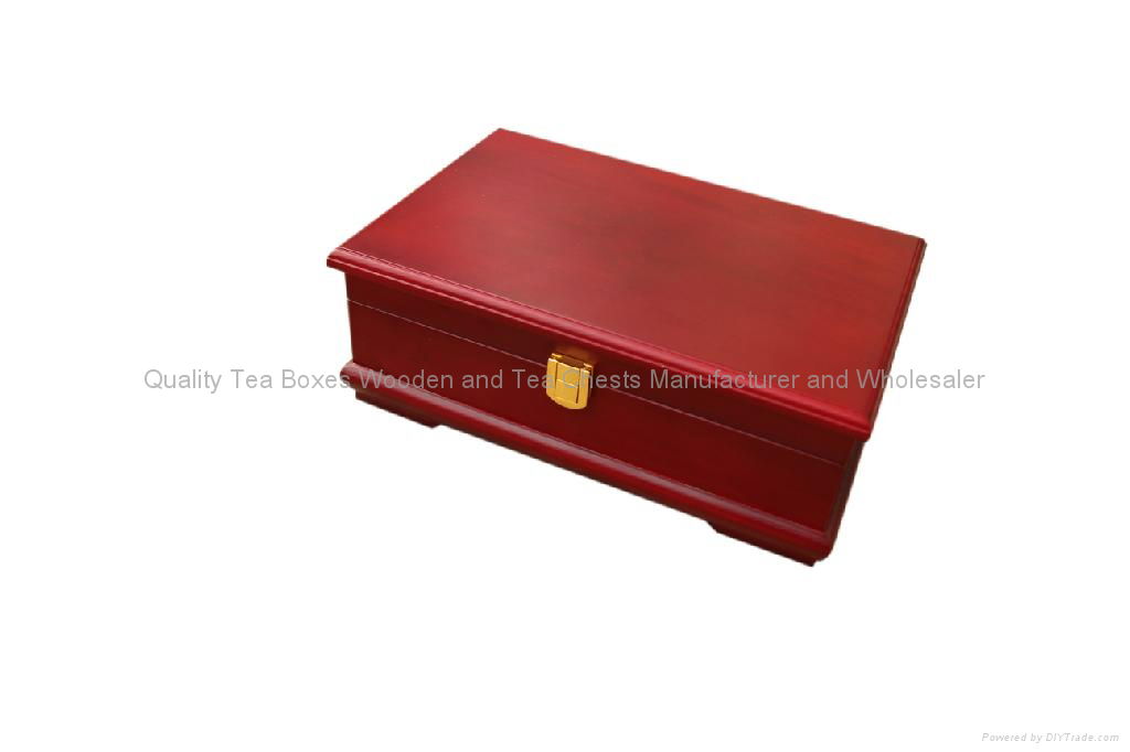 Rich Mahogany Compartment Wooden Tea Gift Packaging Storage Boxes and Display 4