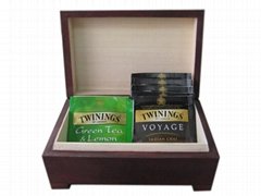 Small Luxuary Brown Wiped Wooden Tea Gift  Box