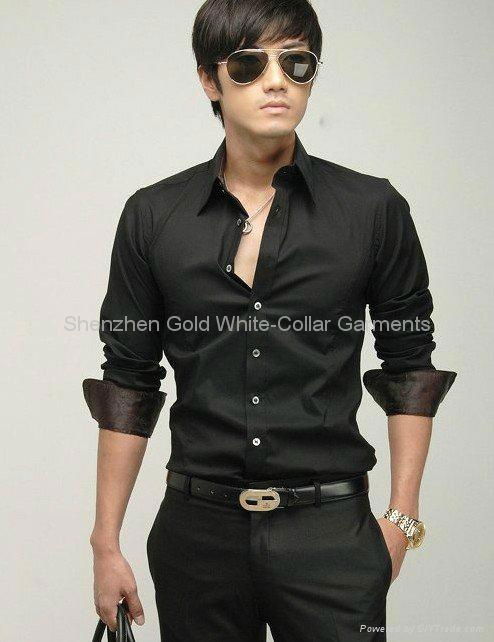 new fashion popular men's long sleeve fit business shirt  4