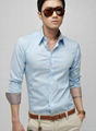 new fashion popular men's long sleeve fit business shirt 