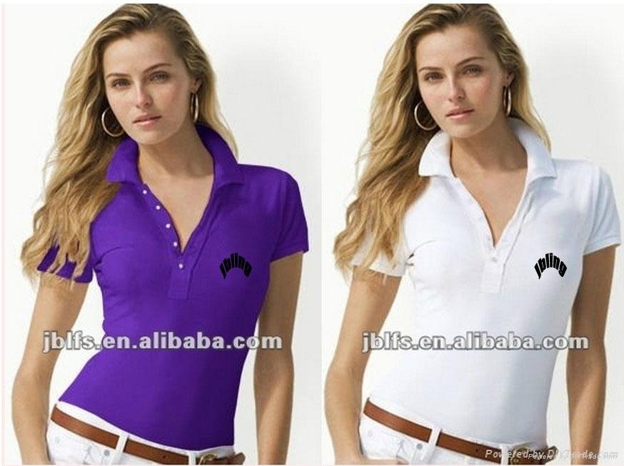 OEM women's fashion brand polo shirt  3
