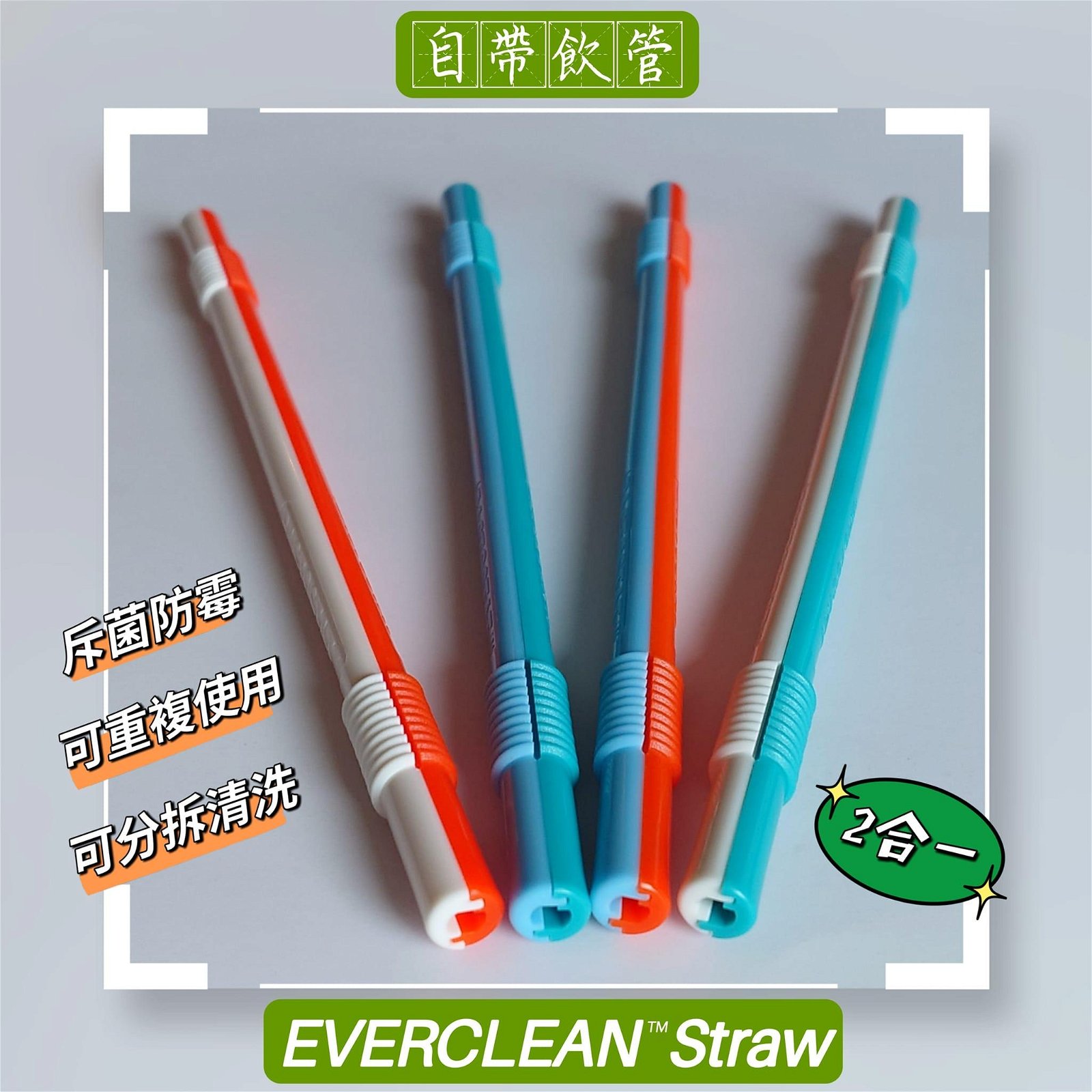 Reusable Antimicrobial Drinking Straw 2