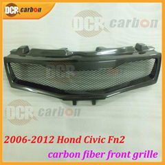 Carbon fiber front grille for 2006 - 2008 2009 2010 2011 Honda Civic Type R Fn2