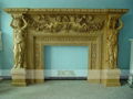 marble carving-fireplace