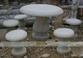 MARBLE CARVING-TABLE AND CHAIR