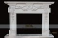 MARBLE CARVING--FANCY FIREPLACE