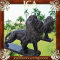 Black marble lion