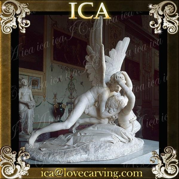 Hand carved white marble angel statues 3