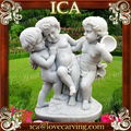 Hand carved white marble angel statues