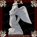 Hand carved white marble angel statues 5