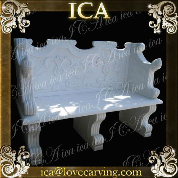 Nature marble beautiful garden long marble bench 2