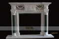 MARBLE  CARVING --MIX COLOR FIREPLACE
