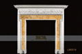 MARBLE  CARVING --MIX COLOR FIREPLACE