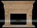 marble carving-fireplace