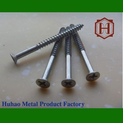 flat head - type polished wood screw