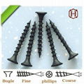 Black bugle head drywall screw