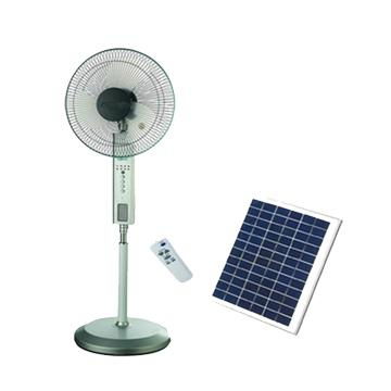 16 Inches Oscillating Rechargeable Solar Fan with Remote Control and Low Noise