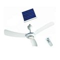 56 Inches Solar Rechargeable Ceiling Fan with Remote Control and Brushless Motor