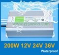 Led waterproof power supply 12v 200w