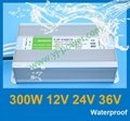 Led waterproof switching power supply 12v 300w
