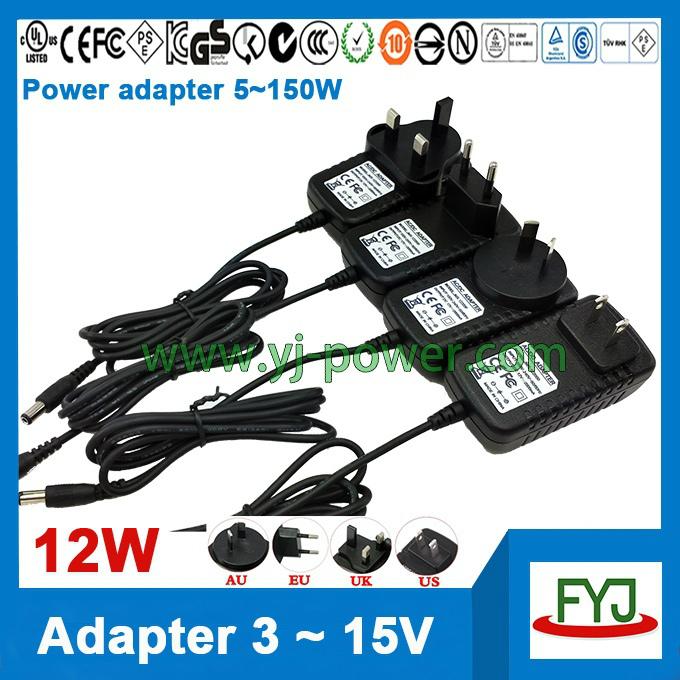 Interchangeable plug usb charger 5v 7v 9v 12v 4