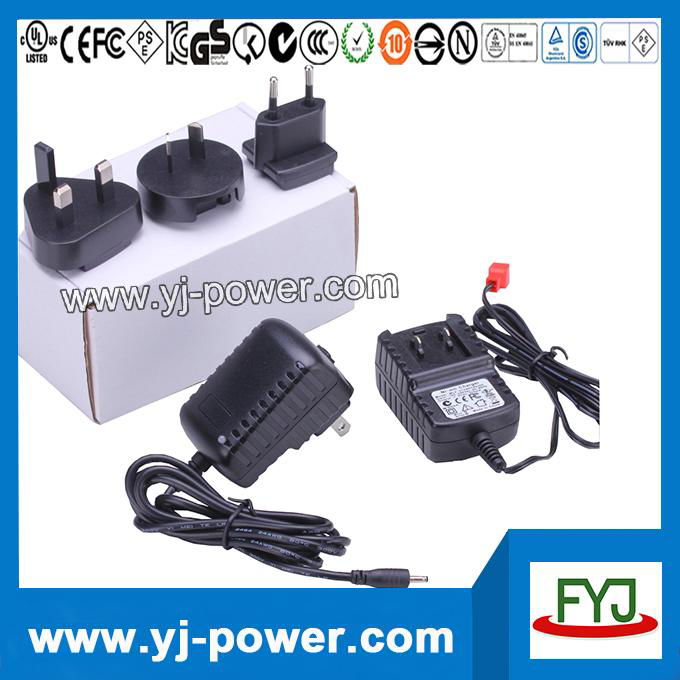 Interchangeable plug battery charger