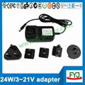 30v 21v 19v 15v 5v 7v 9v 12v ac dc switching interchangeable plug power supply w 1