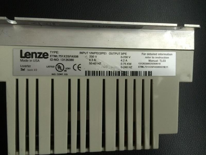 ETML751X2SFA508變頻器Lenze倫茨TML系列0.75KW全新原裝進口 現貨 5