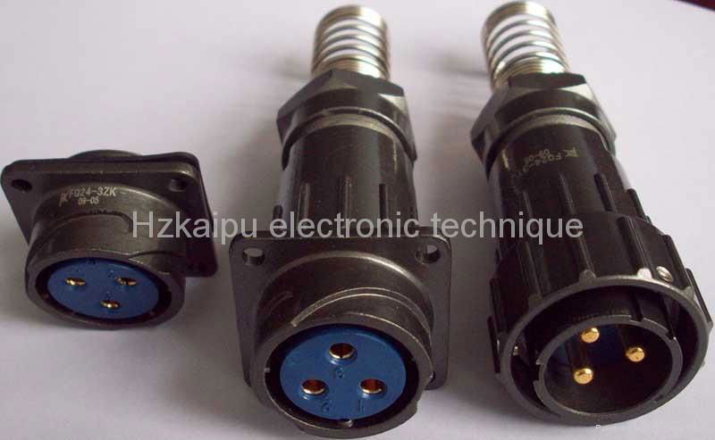 FQ24-3 pin power water tight connector