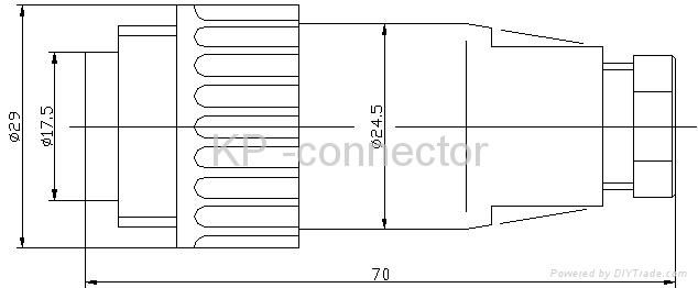 KP32型圆形塑料外壳防水4芯插头 2