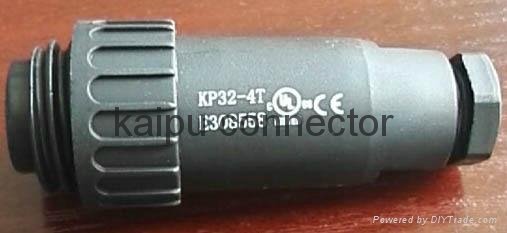 KP32型圆形塑料外壳防水4芯插头 5
