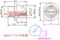 FQ14圆形螺母固定式插座带防水盖 4