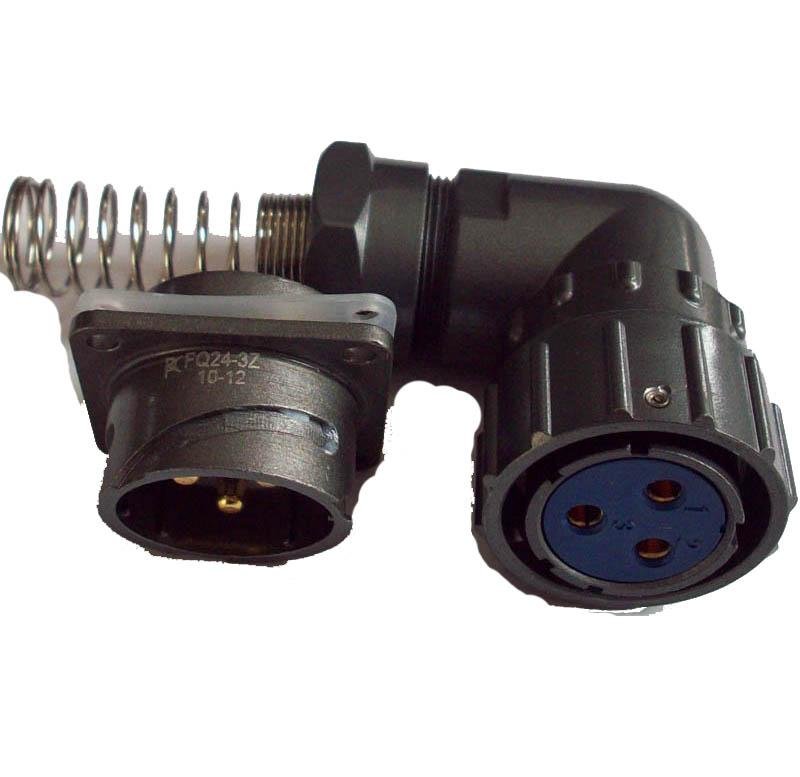FQ24-3 angle circular connectors,water proof connectors