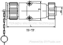 circular rain proof connectors YD series  3