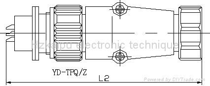 circular rain proof connectors YD series  5