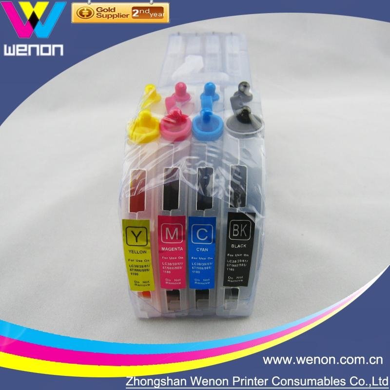 Refillable Cartridge for Brother LC11 LC1100 Printer Ink Cartridge 4