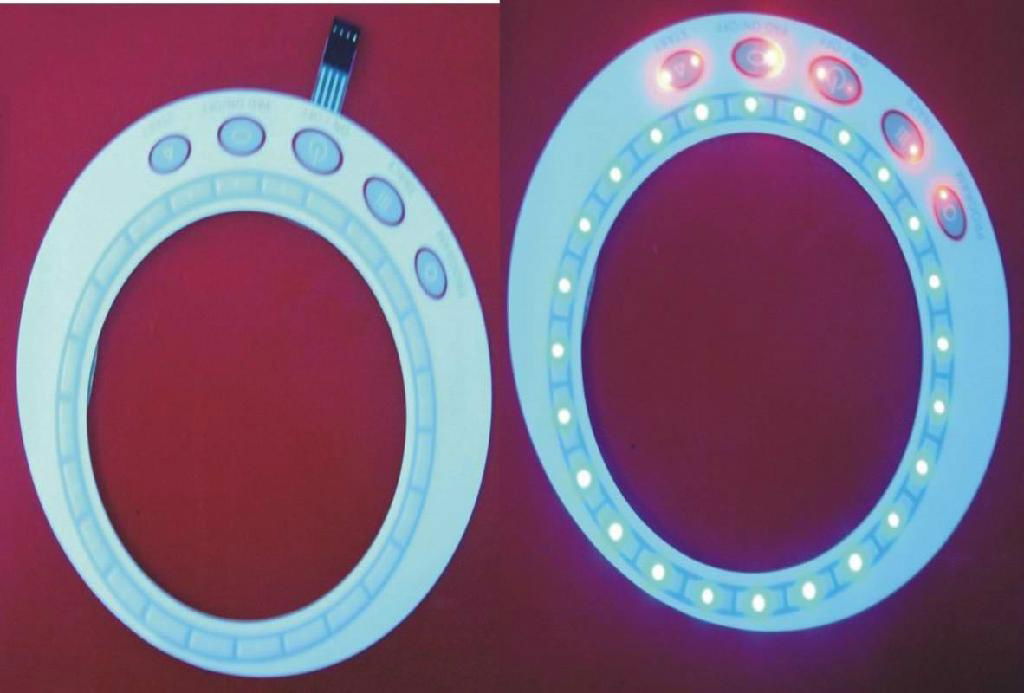 Thin film switch with LED light 2