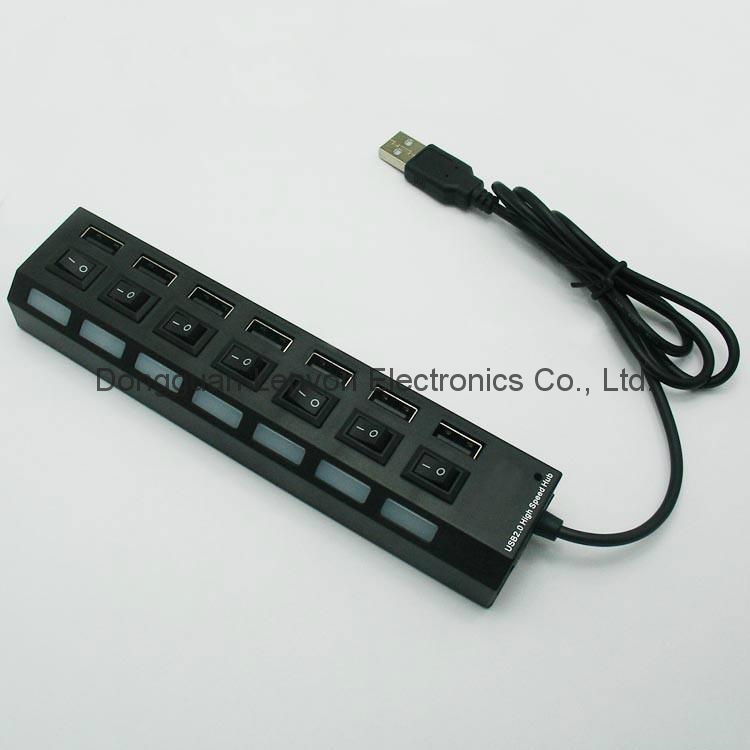 usb2.0 7 port HUB with switch 5